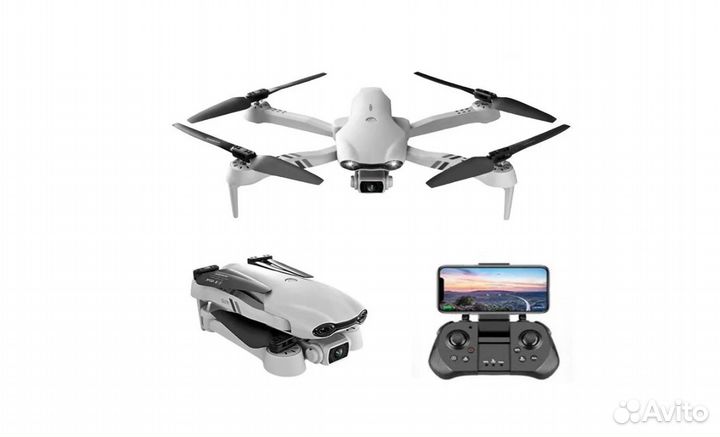 Дрон F10 2 камеры 4K и GPS