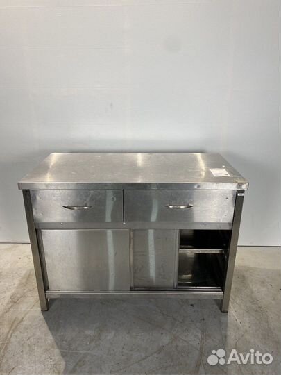 Стол купе с 2 ящиками (нержавейка)