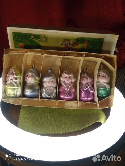 Набор Ёлочных игрушек золушка СССР