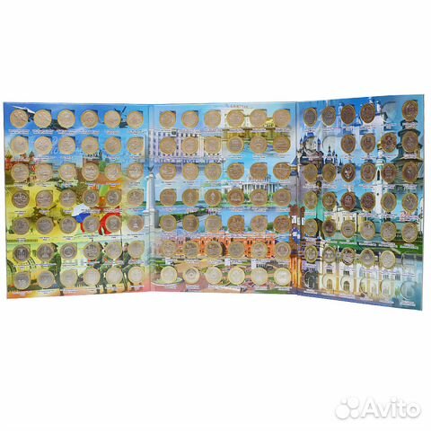 Полный набор биметаллических 10р монет (без чяп)