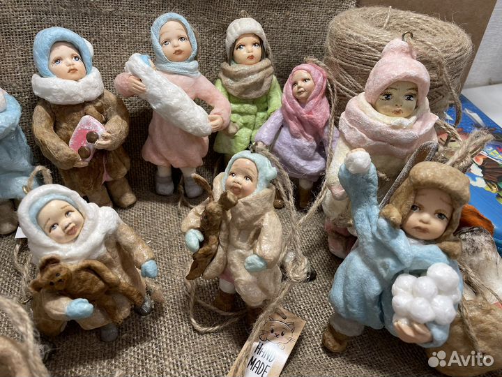 Ватная елочная игрушка под ретро, ручная работа