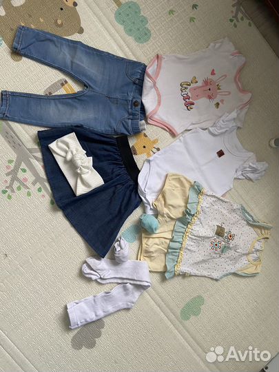 Вещи пакетом на девочку 80