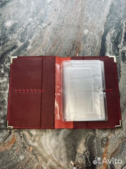 Обложка для автодокументов натуральная кожа