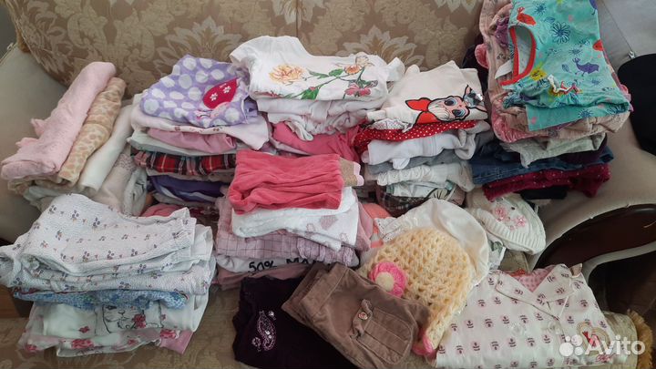 Вещи пакетом на девочку боди,платье,пижама,кофта,ш