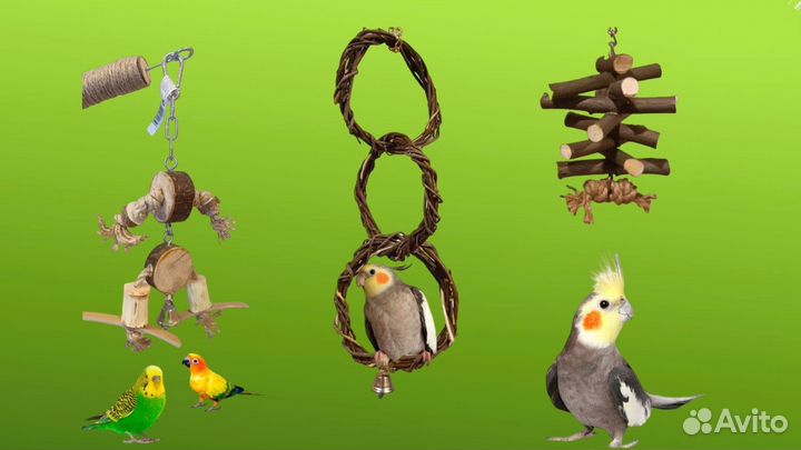 Игрушки /качели/игровые стенды для птиц и попугаев