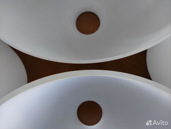 Плафоны, молочное текло, 5 штук