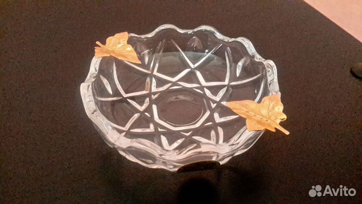 Женская пепельница RCR Италия.хрусталь,позолота