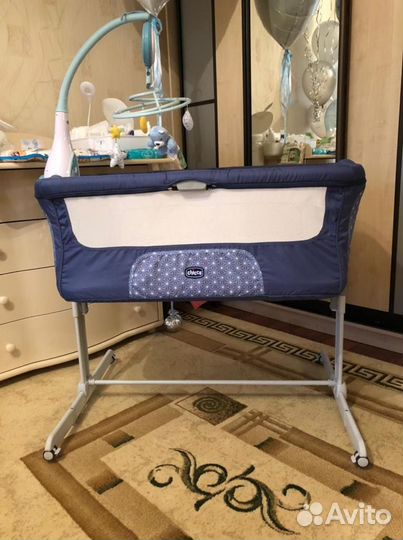 Кроватка приставная люлька chicco next2me dream