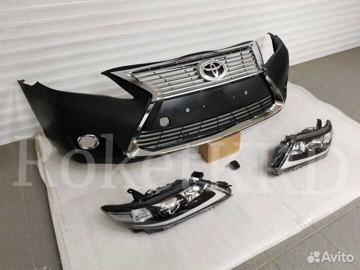 Передний бампер + фары Toyota Camry 40 06-2011г