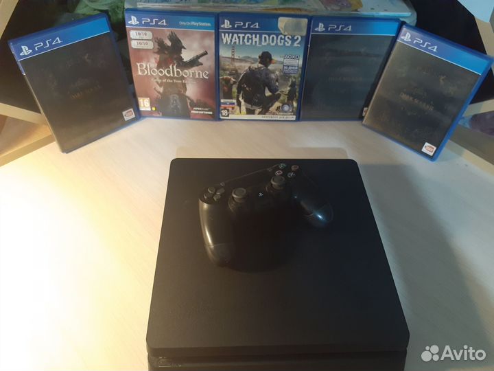 Sony playstation 4 slim 1tb с играми