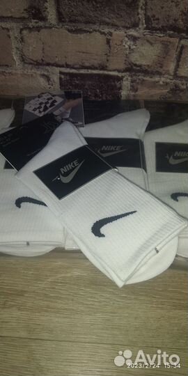 Носки nike высокие белые упаковка