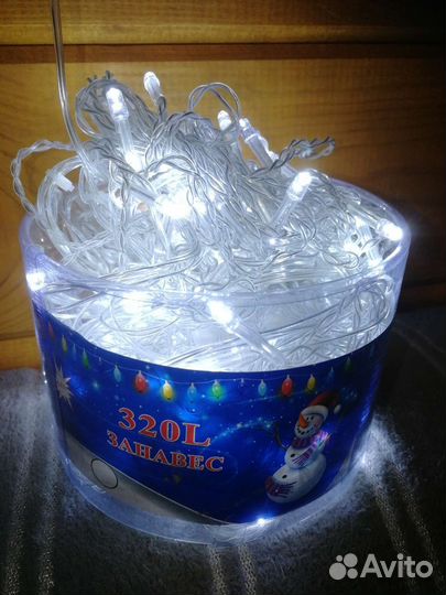 Гирлянда штора занавес