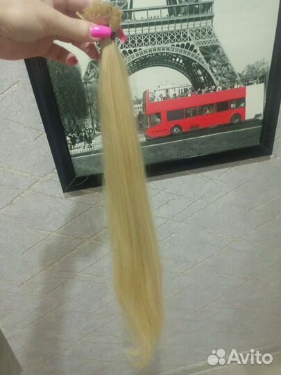 Волосы для наращивания 60 см блонд