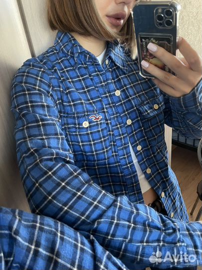 Теплая рубашка в клетку