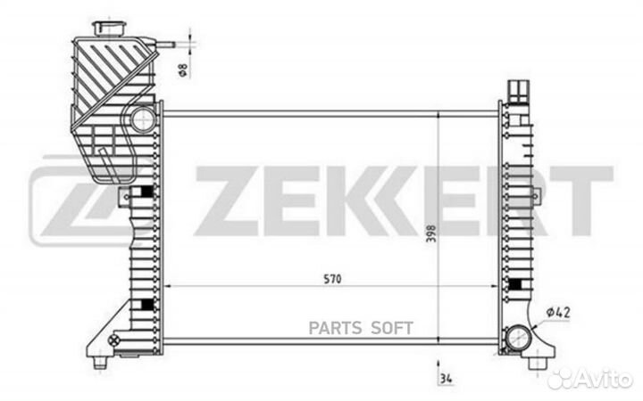 Радиатор охлаждения Мерседес Спринтер 95
