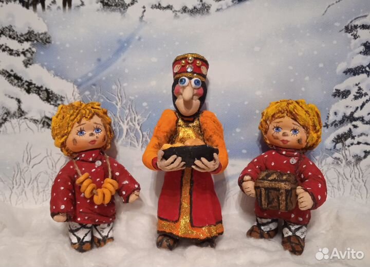 Ёлочная ватная игрушка 