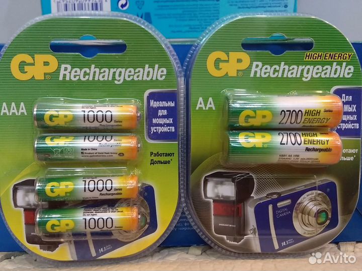 Упаковка 4 аккумулятора AAA GP 1000мАч 1.2V