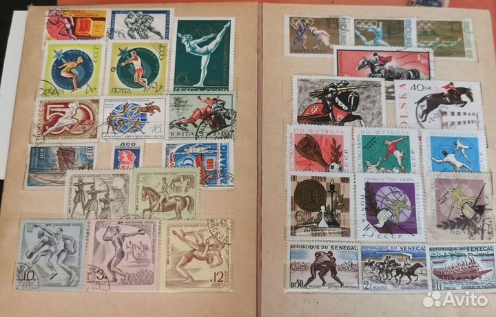 Почтовые марки Спорт СССР и иностранные