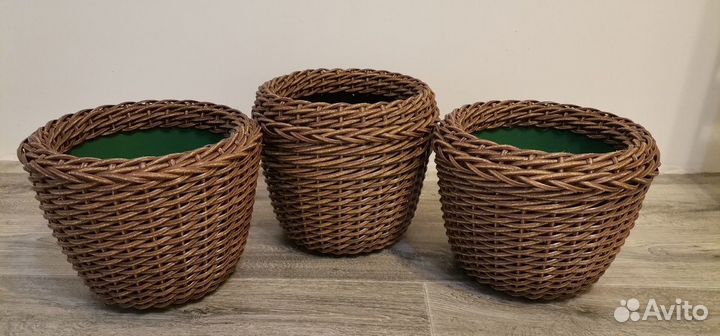 Кашпо из ротанга