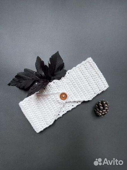 Повязка на голову (Меринос) Ручная работа