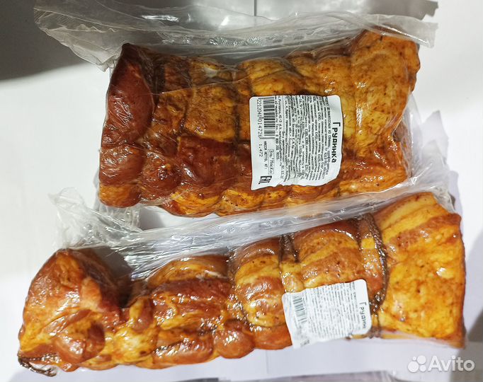 Грудинка копченая на буковой щепе вязаная