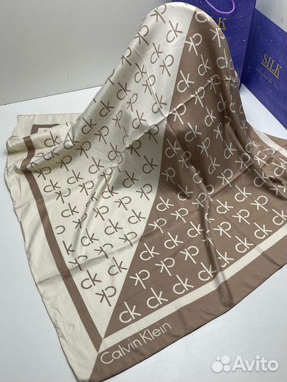 Платки Calvin Klein 90x90см шелк 4 цвета