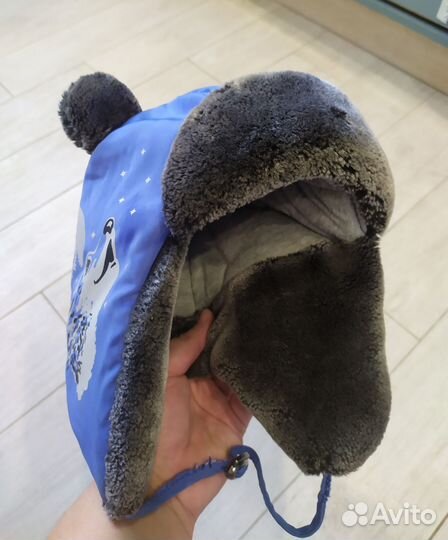 Шапка ушанка зима для мальчика 44-46