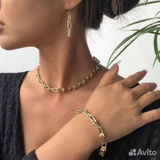 Колье серьги браслет