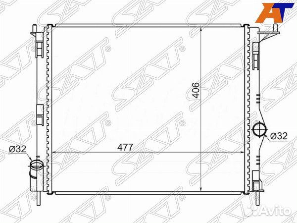Радиатор LADA largus 12, LADA largus 12-21, nissan