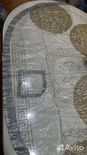 Силиконовая скатерть овальная прозрачная 150х120