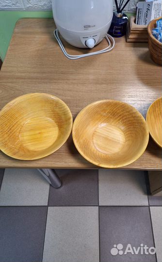 Тарелки суповые, дерево