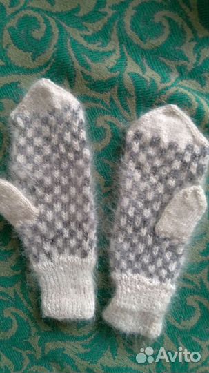 Супер- пуховые мужские перчатки и женские варежки