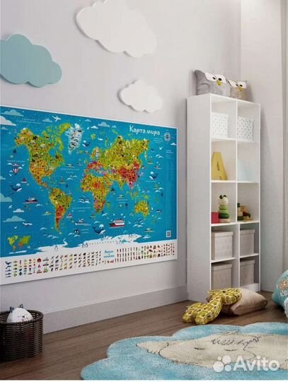 Карта мира ламинированная