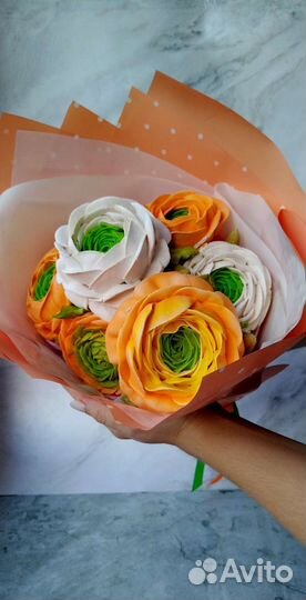 Съедобные букеты из зефира