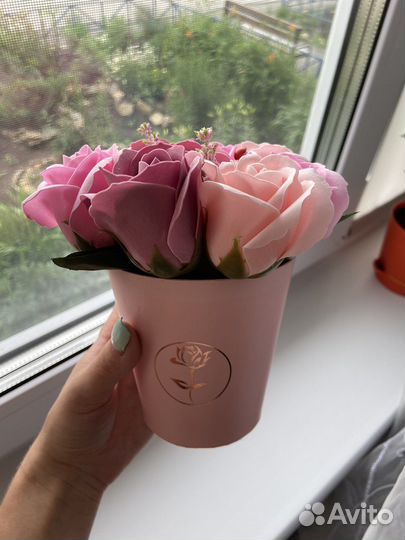 Букет из мыльных роз