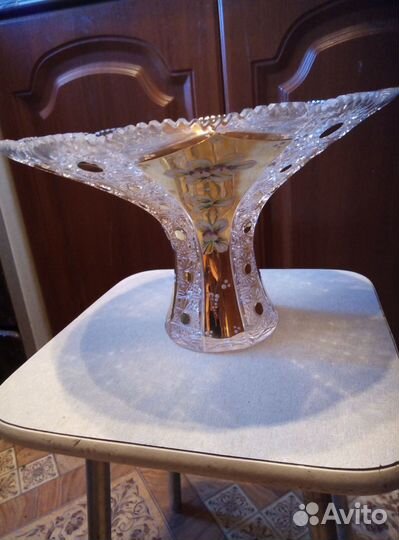 Ваза - хрусталь новая (Чехословакия)
