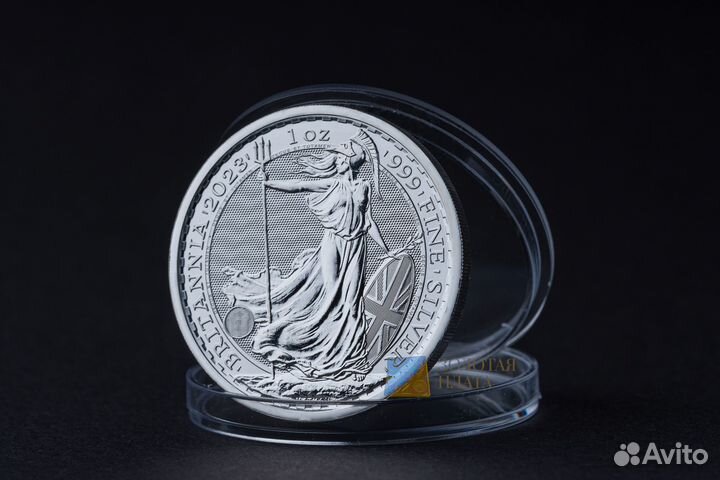 Серебряная монета британия