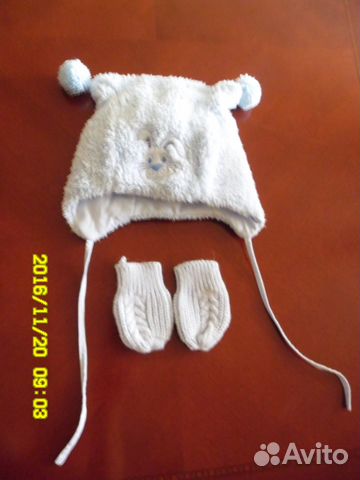 Шапка и варежки осенние