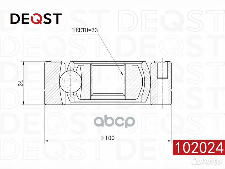 ШРУС внутренний VW golf II / III 83-98/Skoda