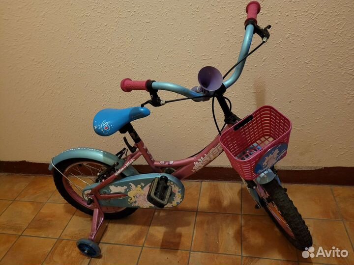 Детский велосипед R16 с дополнительными колёсами