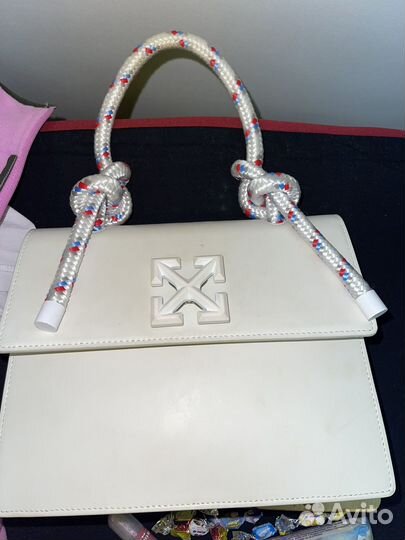 Сумка женская Off-White Leather Jitney Оригинал