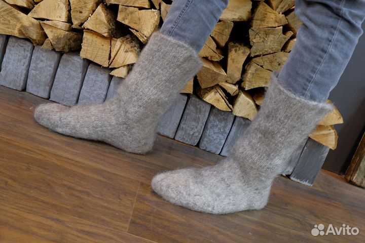 Тёплые мужские носки из овечьей шерсти