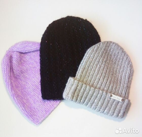 Шапка женская вязаная бини