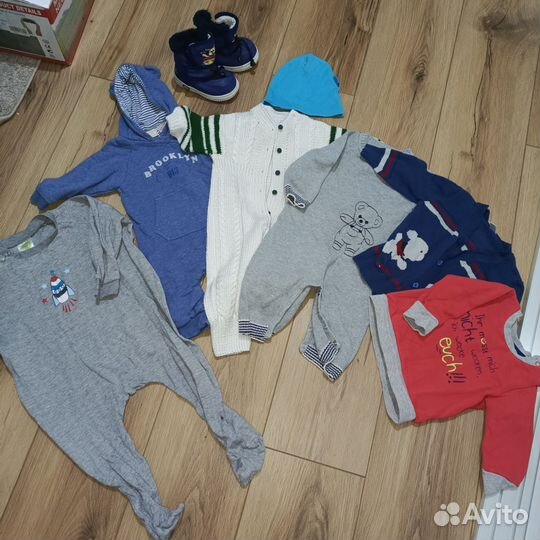 Вещи на мальчика 62-80 см пакетом