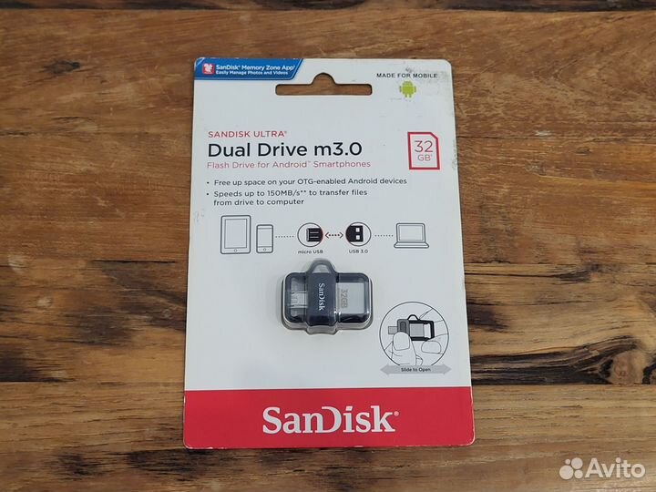USB Flash 32 гб SanDisk Ultra Dual m3.0