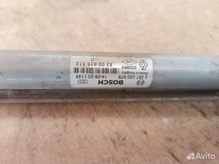 Трапеция дворников с мотором на Renault Duster