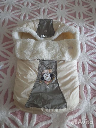 Зимний конверт в коляску на овчине