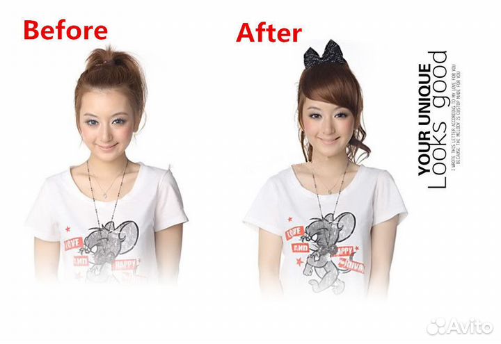 Челка на заколках. Новая. Цвет блонд