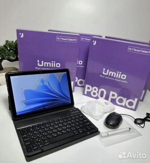 Мощный планшет umiio p80 pad pro 2024 + клавиатура