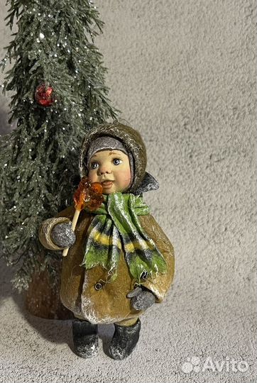 Ватная игрушка на елку